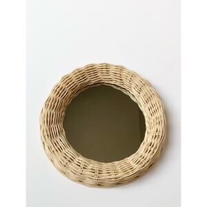 Studio Decor Woven Round Wall Mirror - Natural Tan